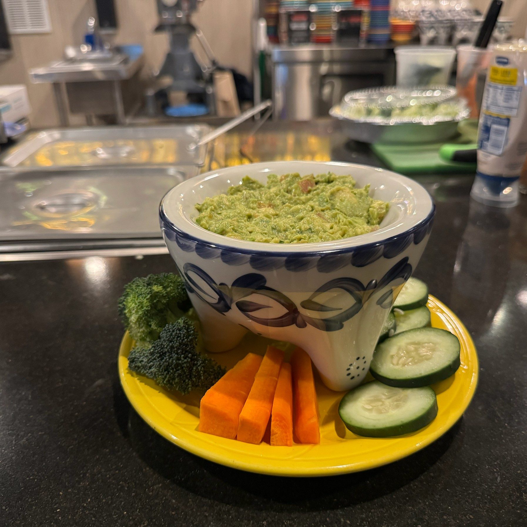 Guac and Veggies.