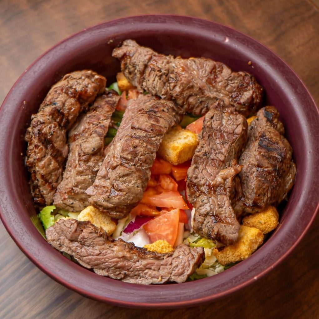 Top Shelf Skirt Steak Salad.