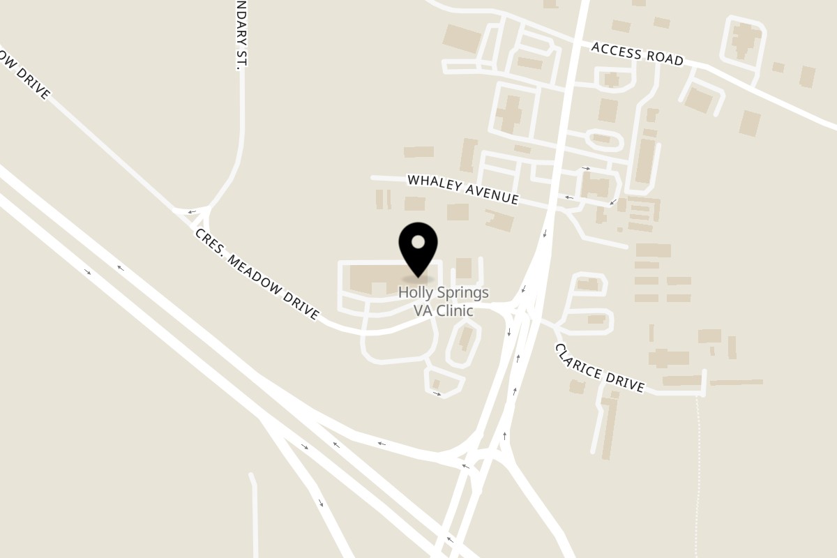 Map showing the location of El Agave Mexican Grill Holly Springs on 1688 Crescent Meadow Dr in Holly Springs