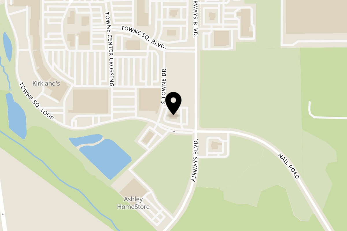 Map showing the location of El Agave Mexican Grill Southaven on 6365 Airways Blvd in Southaven
